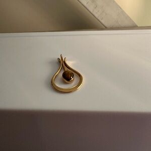 Gold Tiger’s Eye Stone Necklace Pendant Healing Crystal